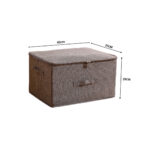 6-SOGA 2X Coffee Large Portable Double Zipper Storage Box Moisture Proof Clothes Basket Foldable Home Organiser