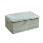 1-SOGA Green Small Portable Double Zipper Storage Box Moisture Proof Clothes Basket Foldable Home Organiser