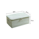 6-SOGA Green Small Portable Double Zipper Storage Box Moisture Proof Clothes Basket Foldable Home Organiser