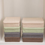 8-SOGA Grey Flip Top Underwear Storage Box Foldable Wardrobe Partition Drawer Home Organiser