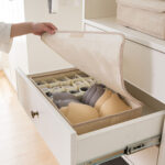 7-SOGA 2X Beige Flip Top Underwear Storage Box Foldable Wardrobe Partition Drawer Home Organiser