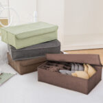 4-SOGA Coffee Flip Top Underwear Storage Box Foldable Wardrobe Partition Drawer Home Organiser