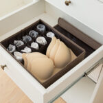 7-SOGA Coffee Flip Top Underwear Storage Box Foldable Wardrobe Partition Drawer Home Organiser