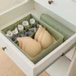 7-SOGA Green Flip Top Underwear Storage Box Foldable Wardrobe Partition Drawer Home Organiser
