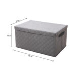 5-SOGA 2X Small Grey Non-Woven Diamond Quilt Grid Fabric Storage/Organizer Box