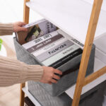 6-SOGA 2X Small Grey Non-Woven Diamond Quilt Grid Fabric Storage/Organizer Box