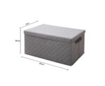5-SOGA 2X Extra Large Grey Non-Woven Diamond Quilt Grid Fabric Storage/Organizer Box