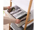 5-SOGA 2X Small Beige Non-Woven Diamond Quilt Grid Fabric Storage/ Organizer Box