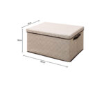 7-SOGA 2X Small Beige Non-Woven Diamond Quilt Grid Fabric Storage/ Organizer Box
