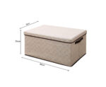 7-SOGA Medium Beige Non-Woven Diamond Quilt Grid Fabric Storage/Organizer Box