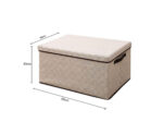 7-SOGA Large Beige Non-Woven Diamond Quilt Grid Fabric Storage/Organizer Box