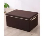2-SOGA Large Coffee Non-Woven Diamond Quilt Grid Fabric Storage/Organizer Box