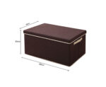 4-SOGA Extra Large Coffee Non-Woven Diamond Quilt Grid Fabric Storage/Organizer Box