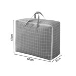 6-SOGA Grey Plaid  Super Large Storage Luggage Bag Double Zipper Foldable Travel Organiser Essentials