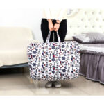 3-SOGA Nautical Icons Large Storage Luggage Bag Double Zipper Foldable Travel Organiser Essentials