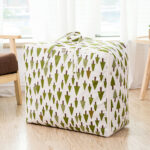 2-SOGA Green Pine Tree Medium Storage Luggage Bag Double Zipper Foldable Travel Organiser Essentials