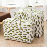 4-SOGA Green Pine Tree Medium Storage Luggage Bag Double Zipper Foldable Travel Organiser Essentials