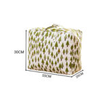 6-SOGA Green Pine Tree Medium Storage Luggage Bag Double Zipper Foldable Travel Organiser Essentials