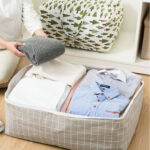 7-SOGA Green Pine Tree Medium Storage Luggage Bag Double Zipper Foldable Travel Organiser Essentials