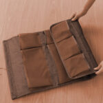 3-SOGA 2X Coffee Double Sided Hanging Storage Bag Underwear Bra Socks Mesh Pocket Hanger Home Organiser