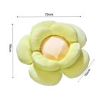 6-SOGA Green Double Flower Shape Cushion Soft Bedside Floor Plush Pillow Home Decor