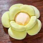 2-SOGA 2X Green Double Flower Shape Cushion Soft Bedside Floor Plush Pillow Home Decor