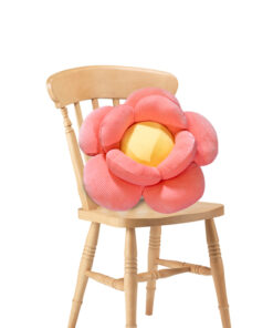 1-SOGA Red Double Flower Shape Cushion Soft Bedside Floor Plush Pillow Home Decor