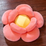 2-SOGA 2X Red Double Flower Shape Cushion Soft Bedside Floor Plush Pillow Home Decor
