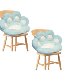 1-SOGA 2X 70cm Mint Blue Paw Shape Cushion Warm Lazy Sofa Decorative Pillow Backseat Plush Mat Home Decor