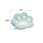 5-SOGA 2X 70cm Mint Blue Paw Shape Cushion Warm Lazy Sofa Decorative Pillow Backseat Plush Mat Home Decor
