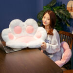 3-SOGA White Paw Shape Cushion Warm Lazy Sofa Decorative Pillow Backseat Plush Mat Home Decor