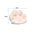 6-SOGA 2X White Paw Shape Cushion Warm Lazy Sofa Decorative Pillow Backseat Plush Mat Home Decor