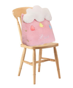1-SOGA Pink Cute Rain Cloud Cushion Soft Leaning Lumbar Wedge Pillow Bedside Plush Home Decor