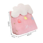 5-SOGA Pink Cute Rain Cloud Cushion Soft Leaning Lumbar Wedge Pillow Bedside Plush Home Decor