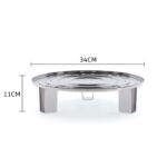 2-SOGA 34cm Stainless Steel Steamer Insert Stock Pot Steaming Rack Stockpot Tray
