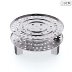 1-SOGA 2X 39cm Stainless Steel Steamer Insert Stock Pot Steaming Rack Stockpot Tray