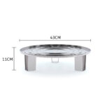 2-SOGA 43cm Stainless Steel Steamer Insert Stock Pot Steaming Rack Stockpot Tray