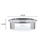 2-SOGA 2X 43cm Stainless Steel Steamer Insert Stock Pot Steaming Rack Stockpot Tray