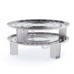 3-SOGA 2X 43cm Stainless Steel Steamer Insert Stock Pot Steaming Rack Stockpot Tray