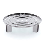 4-SOGA 2X 43cm Stainless Steel Steamer Insert Stock Pot Steaming Rack Stockpot Tray