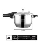 7-4L Commercial Grade Stainless Steel Pressure Cooker With Seal