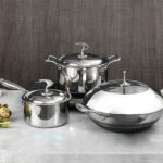 3-SOGA 6 Piece Cookware Set 18/10 Stainless Steel 3-Ply Frying Pan