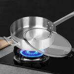 2-SOGA 2X 30cm Stainless Steel Saucepan Sauce pan with Glass Lid and Helper Handle Triple Ply Base Cookware
