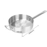 6-SOGA 2X 30cm Stainless Steel Saucepan Sauce pan with Glass Lid and Helper Handle Triple Ply Base Cookware