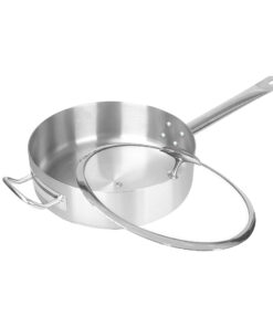 1-SOGA 32cm Stainless Steel Saucepan Sauce pan with Glass Lid and Helper Handle Triple Ply Base Cookware