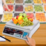 2-SOGA 2X 40kg Digital Commercial Kitchen Scales Shop Electronic Weight Scale Food White
