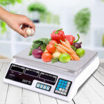 4-SOGA 2X 40kg Digital Commercial Kitchen Scales Shop Electronic Weight Scale Food White