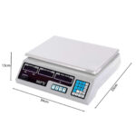 6-SOGA 2X 40kg Digital Commercial Kitchen Scales Shop Electronic Weight Scale Food White