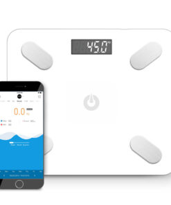1-SOGA Wireless Bluetooth Digital Body Fat Scale Bathroom Weighing Scales Health Analyzer Weight White