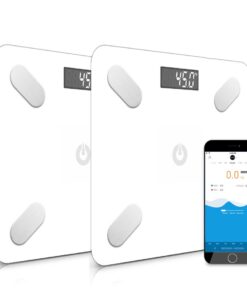 1-SOGA 2X Wireless Bluetooth Digital Body Fat Scale Bathroom Weighing Scales Health Analyzer Weight White